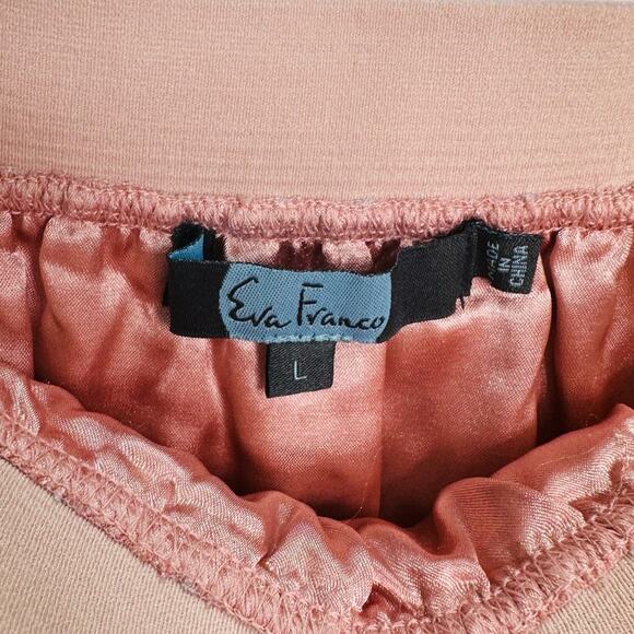 Eva Franco Pleated Knit Metallic Pastel Stripe Mini Skirt Size Large - Picture 8 of 12